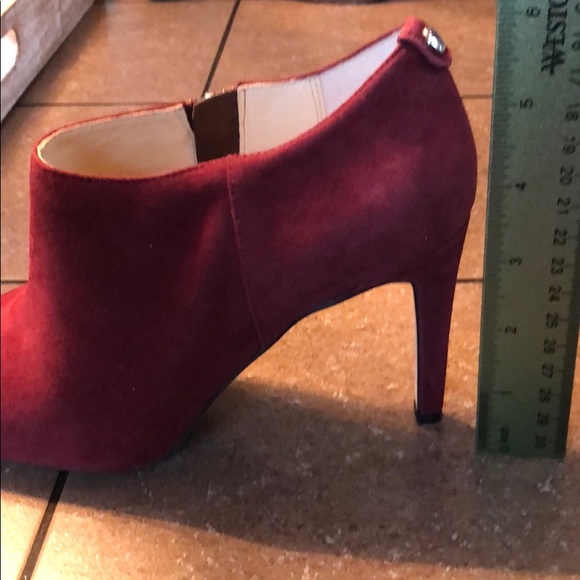 MICHAEL Michael Kors Deep Wine Suede Ankle Bootie - Picture 6 of 7